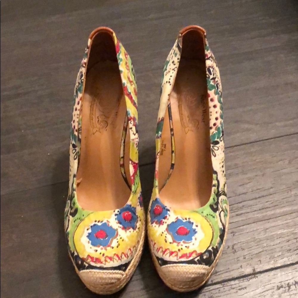 Wedge colorful espadrilles